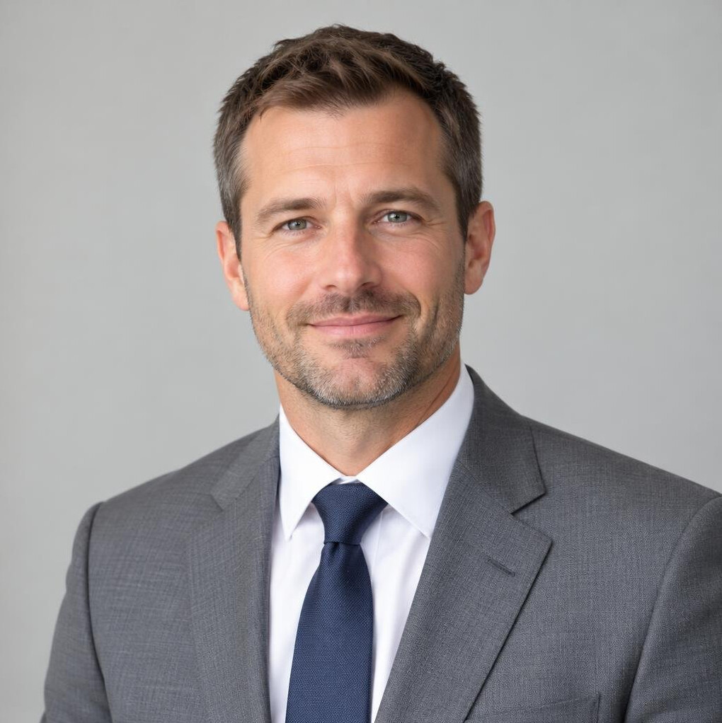 Portrait of a man in a suit with a short beard